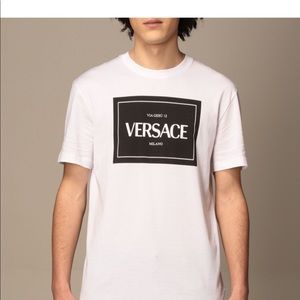 Versace Milano T Shirt White Size XL Mens Via Gesu 12 100% AUTHENTIC